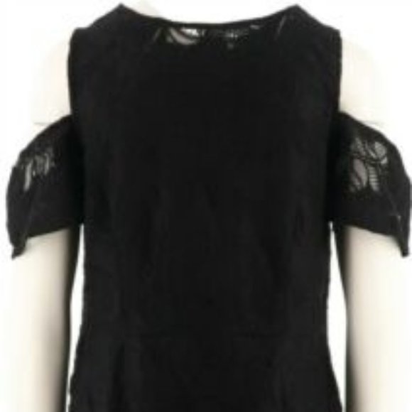 NWT ISAAC MIZRAHI LACE FLUTTER SLV SHEATH DRESS 20 - Picture 7 of 11